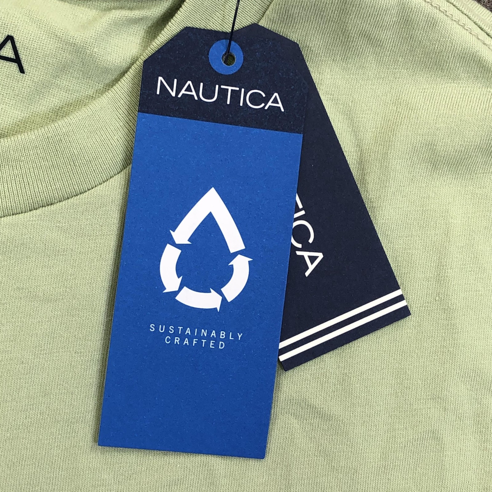 Nautica Shirt Mens Medium Green O-NS Yacht Club Graphic Tee Tagless Nautical gallery