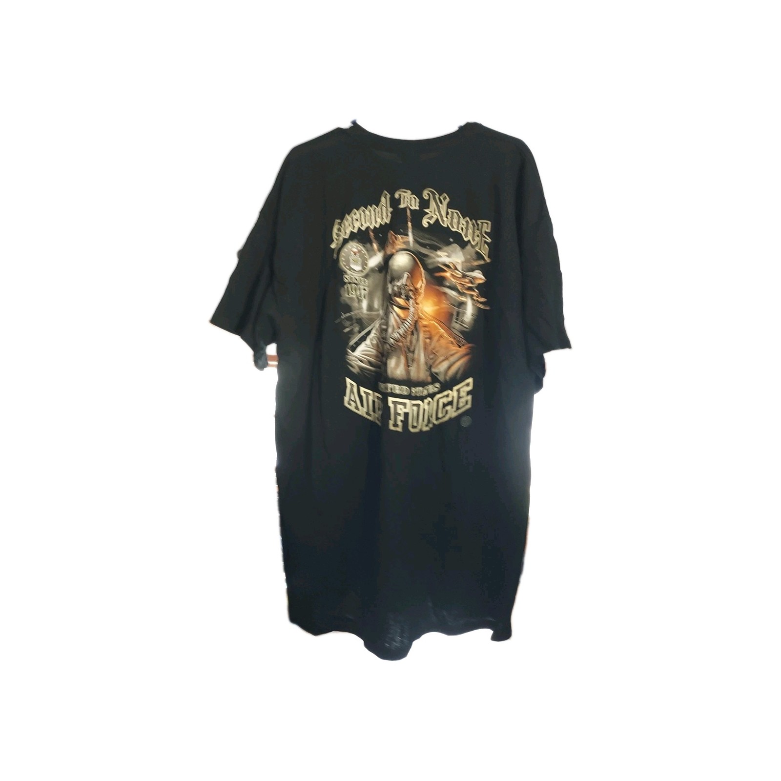 NWOT Gildan Custom Shirt Air force Second To None Military 2XL ~ #65 gallery