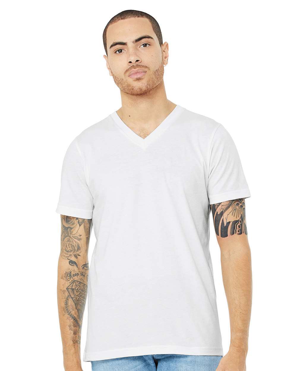 BELLA + CANVAS - Heather CVC V-Neck Tee T-shirt 3005CVC XS - XL gallery