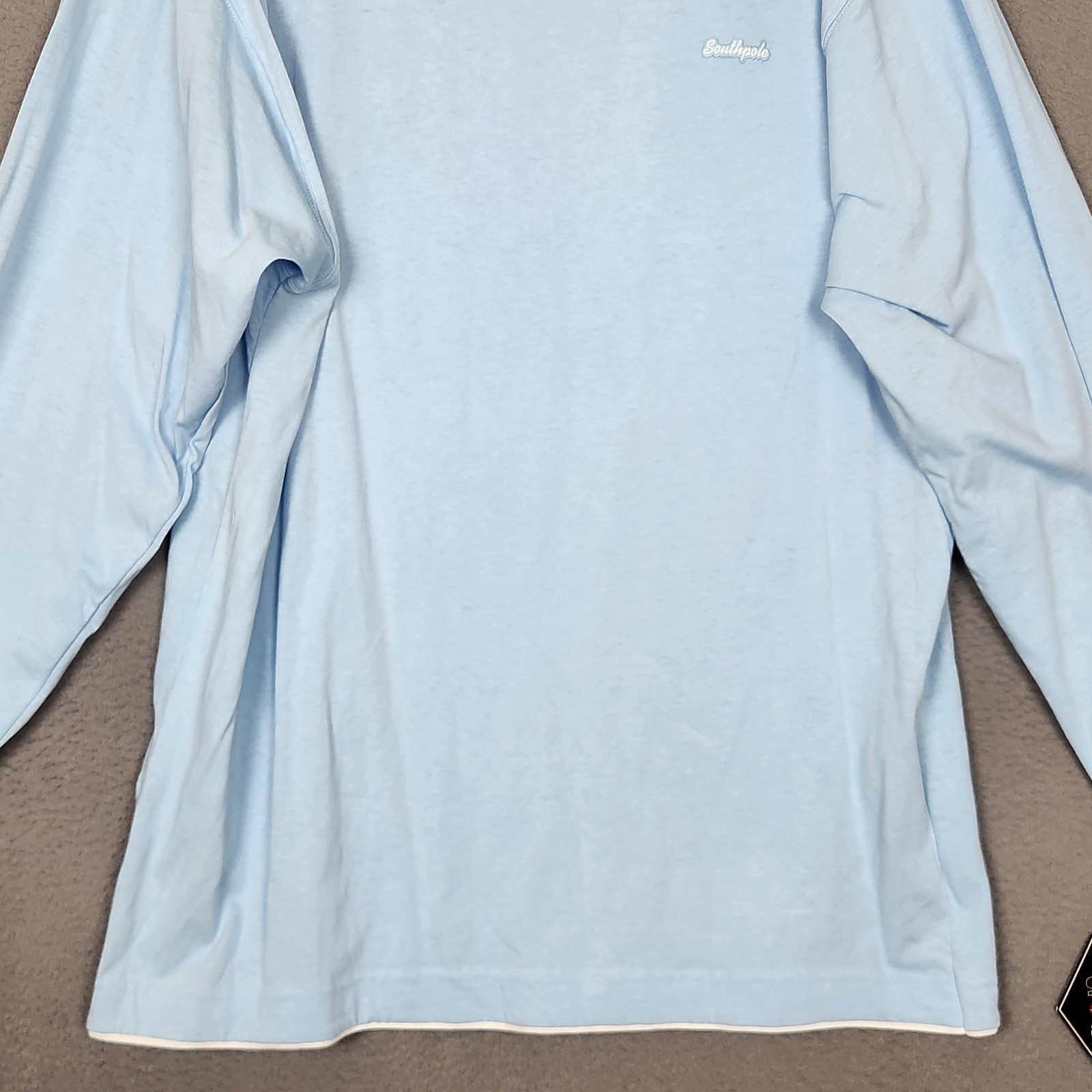 Southpole Shirt Mens Large Blue Long Sleeve Tagless Crewneck Logo Jersey gallery