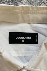 Dsquared2 Cell Block Graphic Shirt Size 56 XXL White Cotton Made In Italy