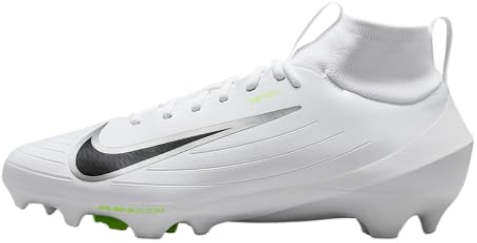 Nike Vapor Pro 1 Football Cleats (White/Volt Ice/Metallic Silver) Size 7.5 - Whi gallery