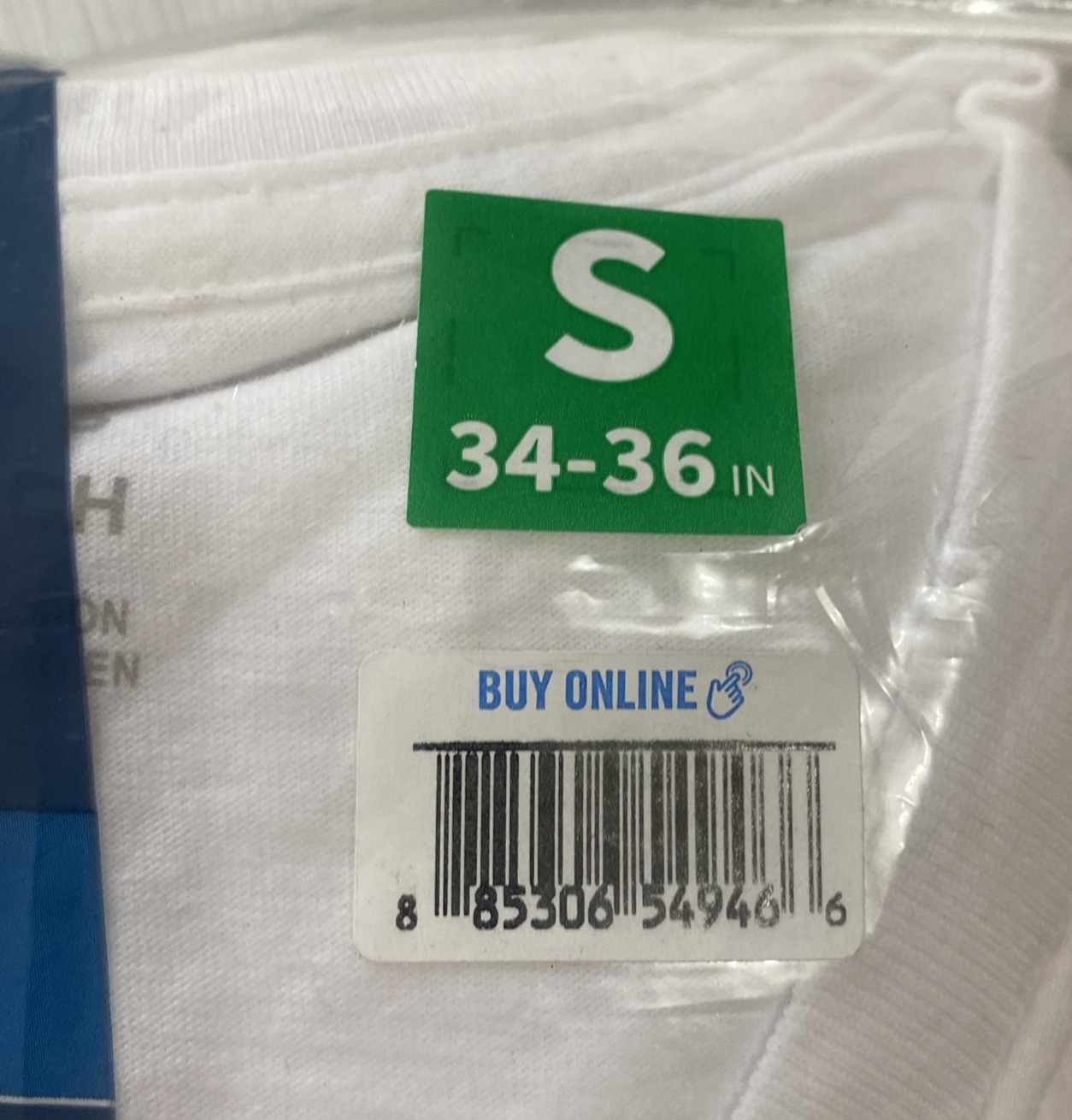 Fruit On The Loom - 6 White V-Necks Men Shirts - Size S (34-36 in) gallery