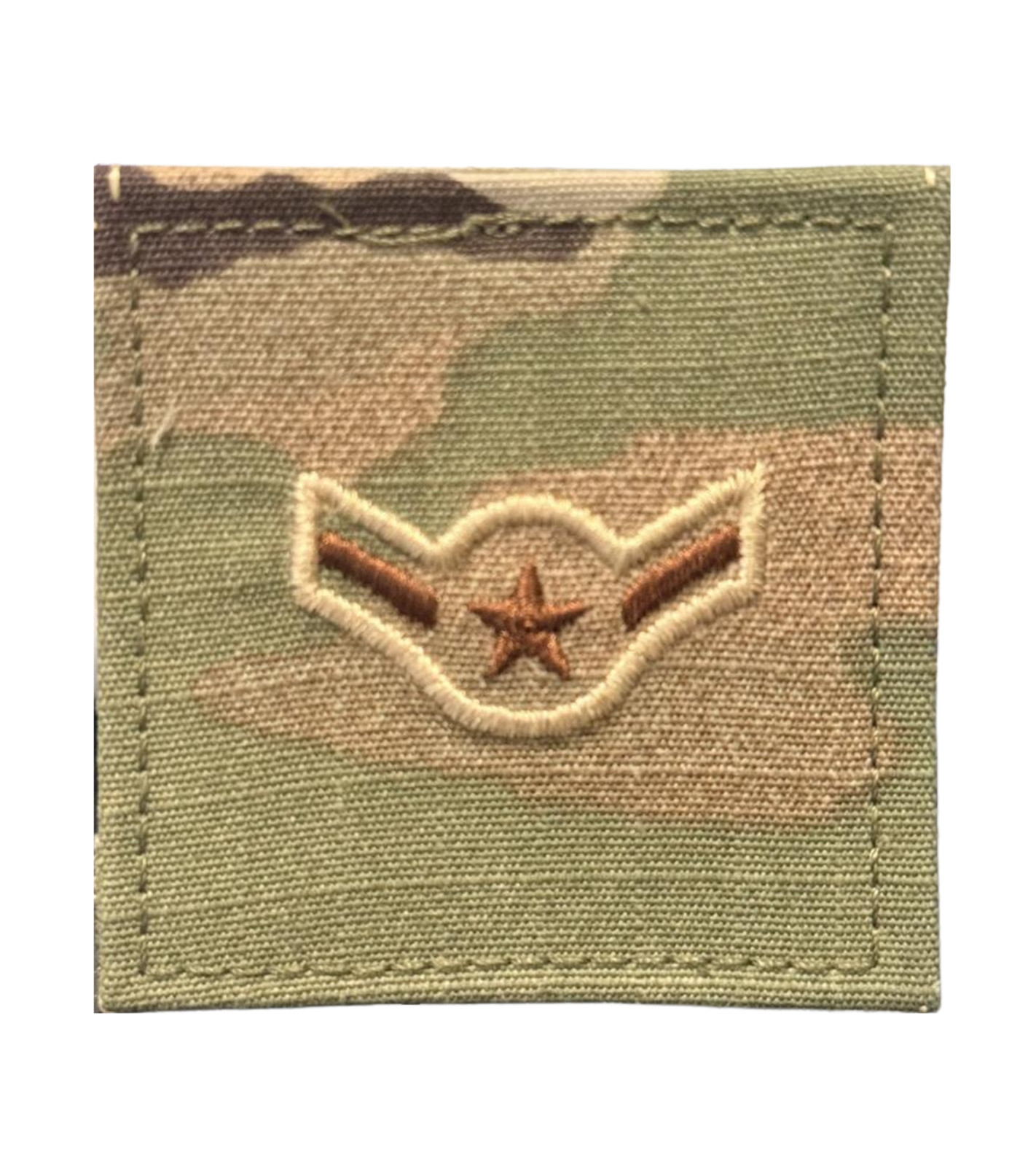 Air Force 7 Color OCP Rank with hook – Airman (Amn/E2) – 2 pack