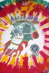 Vtg Orig 1996 Lithuania Slam Dunking Skeleton Skully Commemorative T Shirt XL