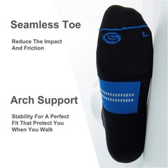 6 Pack Mens Running Ankle Socks Cushion Low Cut Athletic Sport Tab Comfort