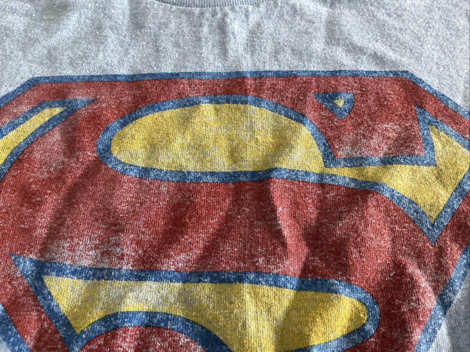 SUPERMAN ORIGINAL LOGO T SHIRT TEE - BLUE - OFFICIAL ITEM - DC - SMALL gallery
