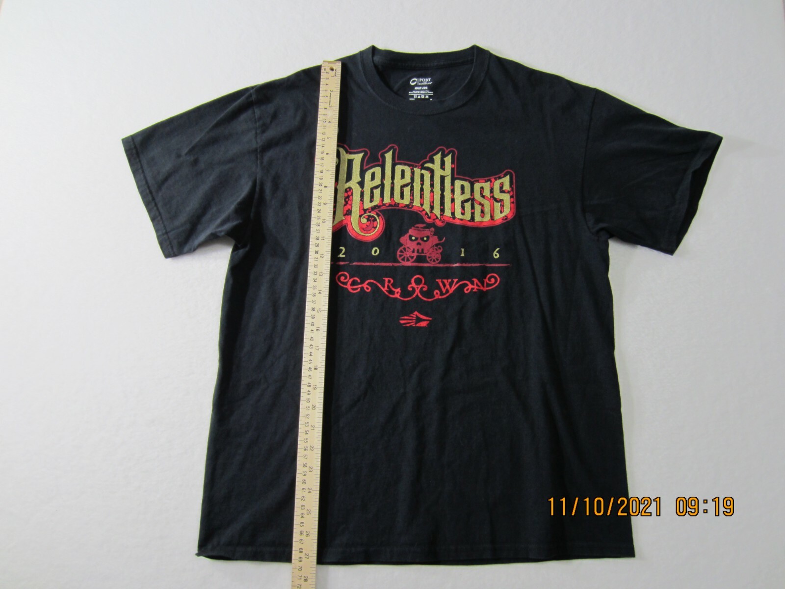 Port & Company Shirt Mens Large Black Relentless Short Sleeve Outdoor Casual Men gallery