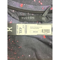 Hudson Trust Issues Galaxy Graphic Tee – Black with Red & Blue Splash