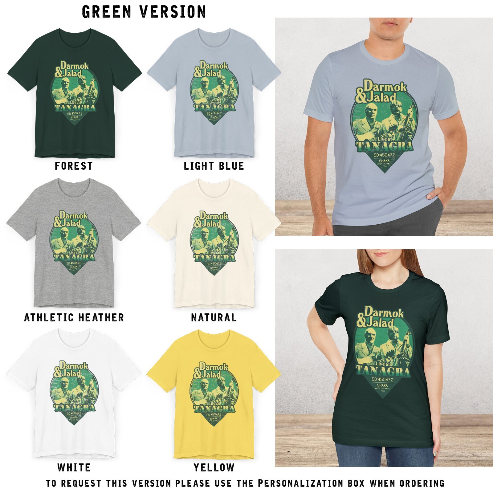 Darmok and Jalad at Tanagra Concert Sci-Fi Parody T-Shirt gallery