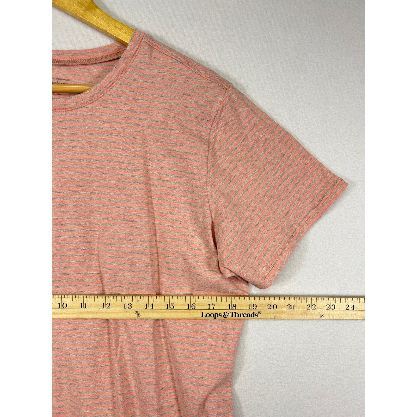 Outdoor Casual Gander Mountain Mens XL Green Pink Microstripe Crewneck Tee Set 2 gallery