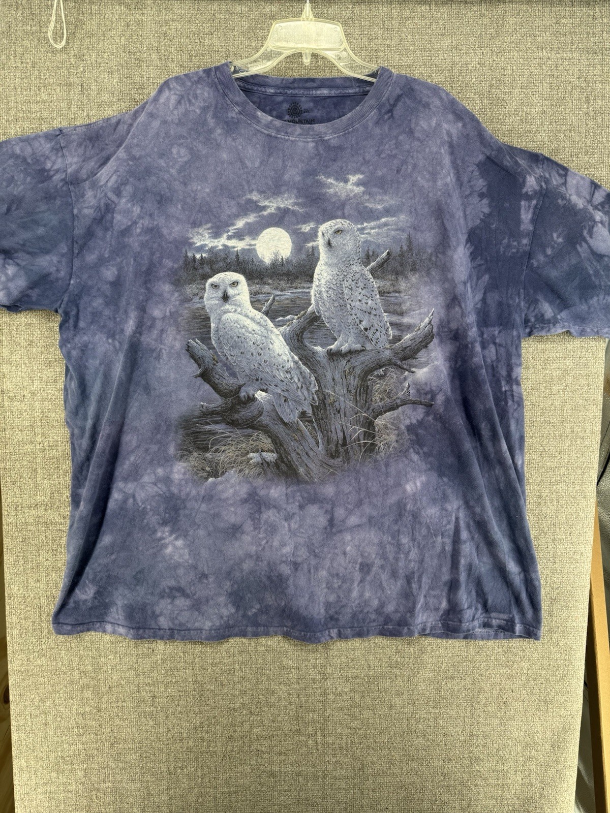 The Mountain Shirt Mens Purple Snowy Owl Moon Graphic See Measurement, Issues