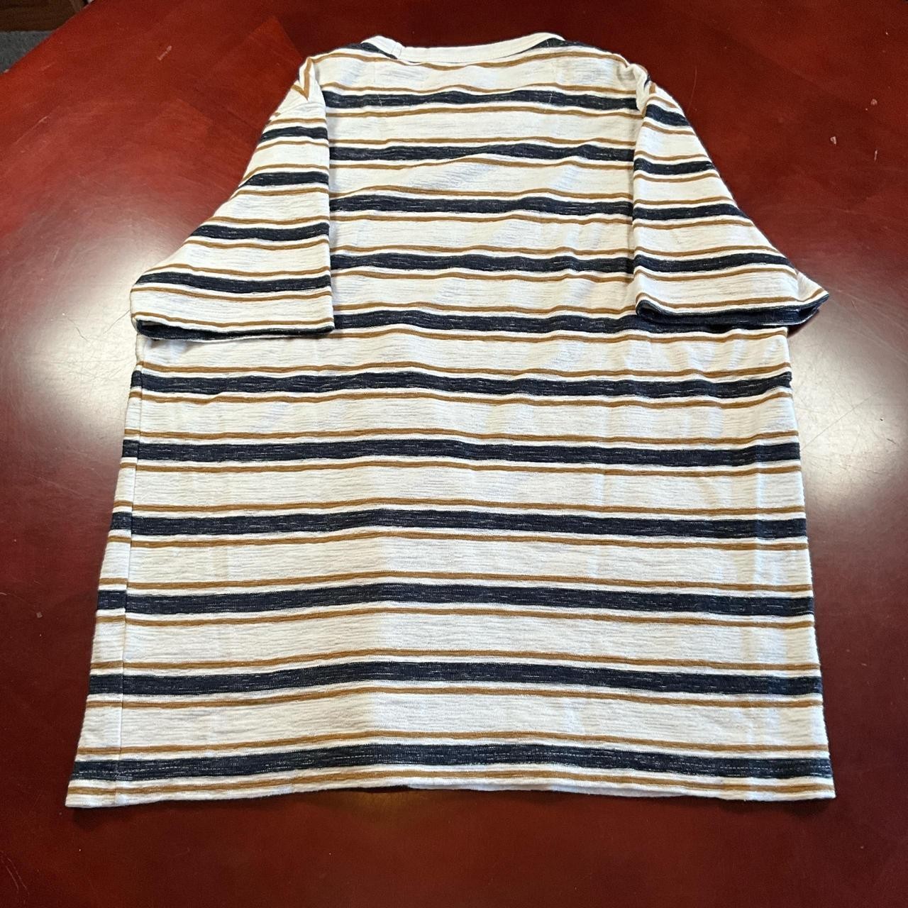 Mens Common People 100% Cotton Retro Minimalist Striped Crewneck Tee (Large) gallery