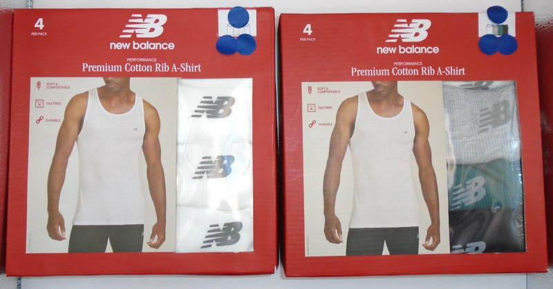 NEW MENS “NEW BALANCE NB 4 PACK PREMIUM COTTON BLEND RIB A SHIRT TANK TOP TANKS”