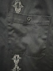 Lurking Class by Sketchy Tank Hotbox Chains Black Zip Work Shirt Size M