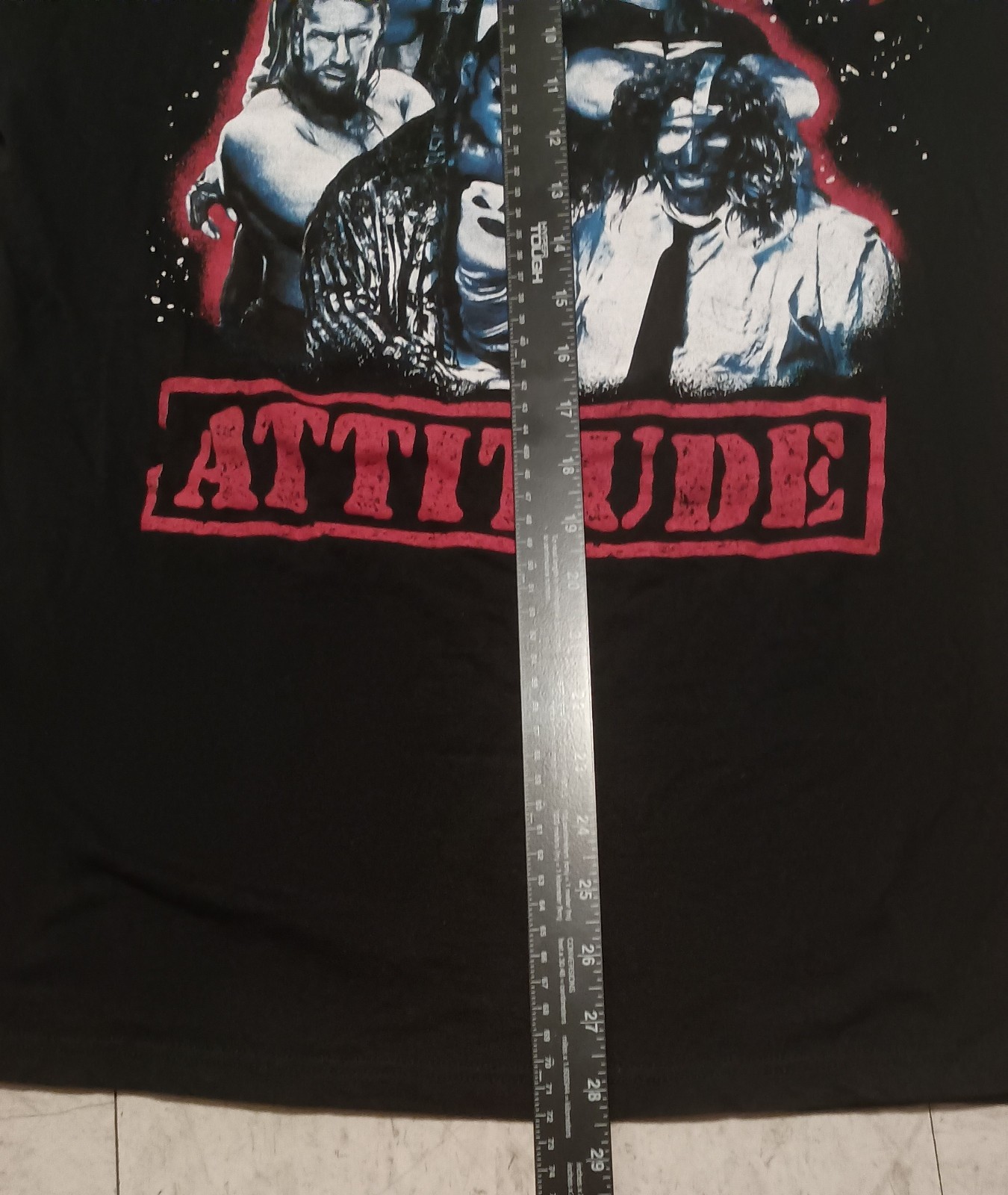 WWF Attitude Era "Come Get Some" WCW WWE Invasion WWF Logo T-shirt Sz L gallery