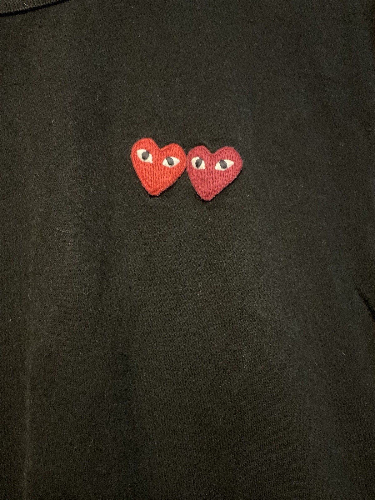 Comme des Garçons Play Twins Heart T-Shirt Rare Black Men’s Large Tee Garcons gallery