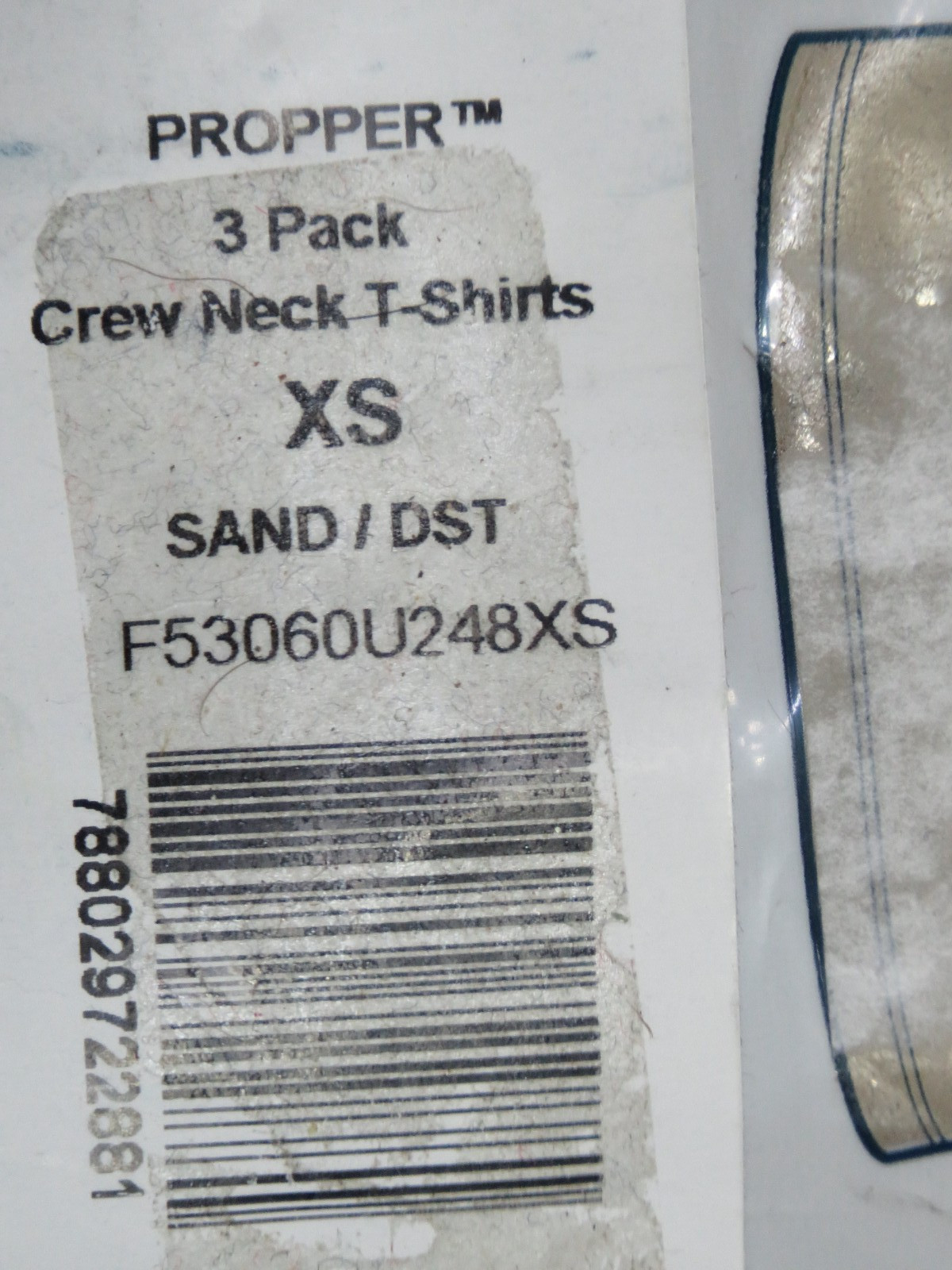 PROPPER T-SHIRTS 3 PACK XS DESERT SAND KHAKI CREW NECK TEE SHIRTS TAGLESS NEW gallery