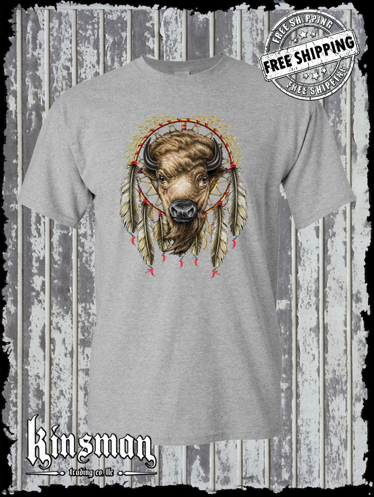 White Buffalo Dreamcatcher T-Shirt / Native American Indian Heritage Tee gallery