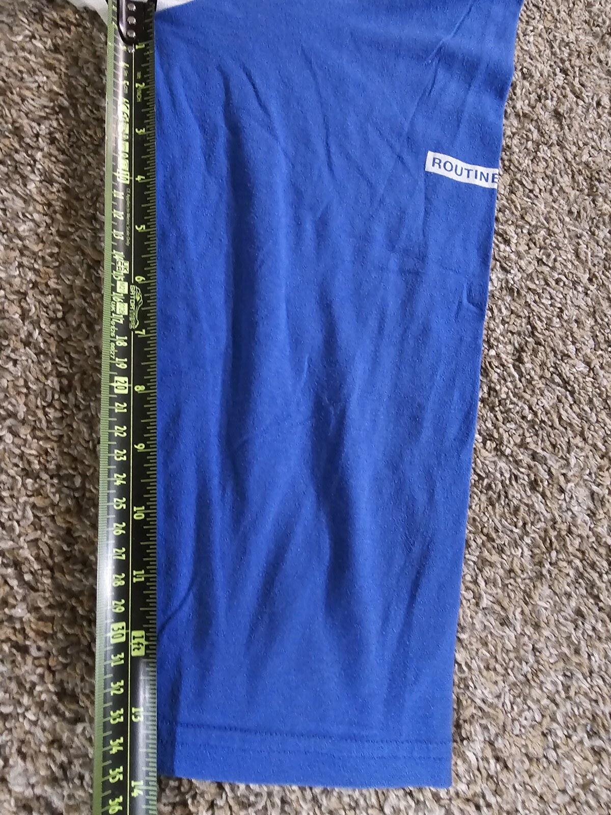 Routine Baseball RB 3/4 Sleeve T-Shirt Blue Mens Large gallery