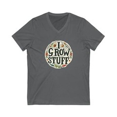 I Grow Stuff Unisex Jersey Short Sleeve V-Neck Tee