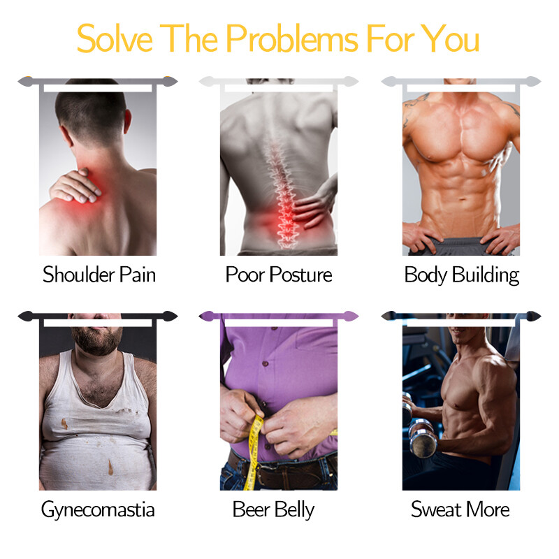 Men's Slimming Body Shaper Posture Corrector Vest Abdomen Compression Shirt Tops gallery