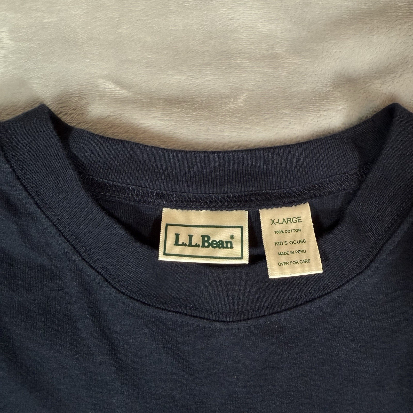 Vintage LL Bean Koala Bear T Shirt Kids XL (Fits Mens Slim L) Navy Blue Y2K gallery