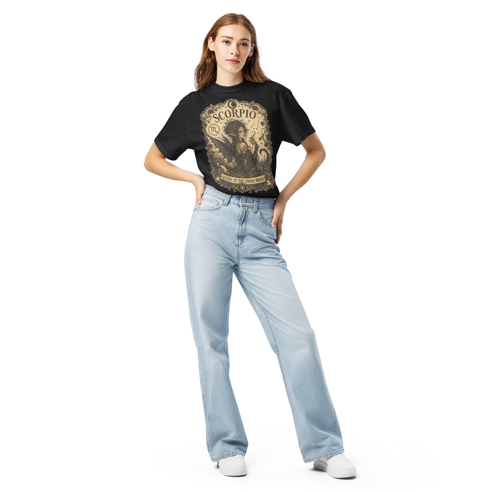 Scorpio Queen Premium Cotton Comfort T-Shirt Fairy Fantasy Zodiac Tee Gift S-4XL gallery