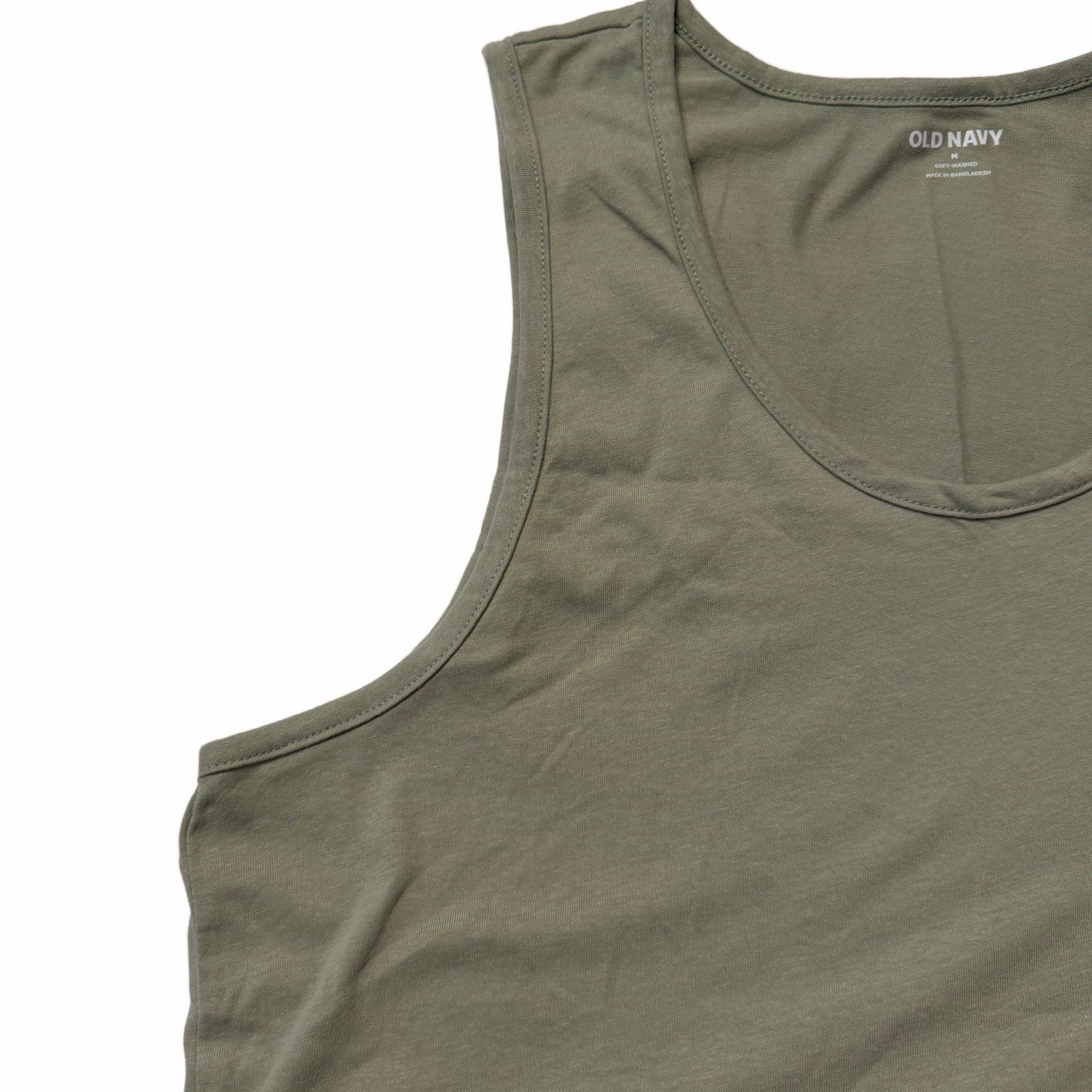 Men's Tank Top Size Medium Scoop Neck Wide Strap Green NWT gallery
