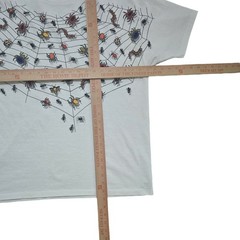 90s Vintage Spider Web Halloween Single Stitch All Over Print Spooky Shirt XL