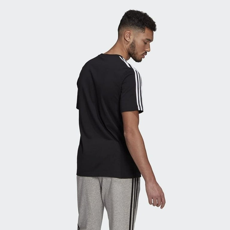 ADIDAS Men's Essentials 3-Stripes Tee Black / White gallery