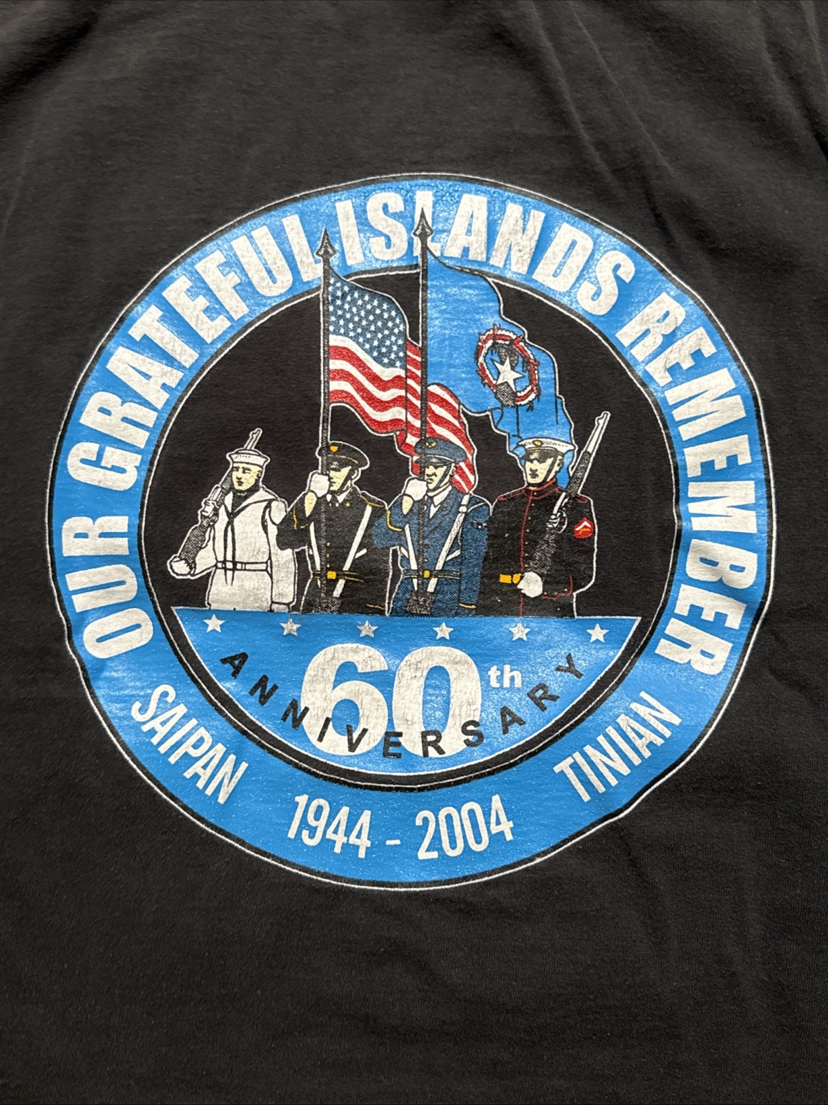 Vintage 2004 WW2 Battle Of Saipan 60th Anniversary T-Shirt Militaria XL gallery