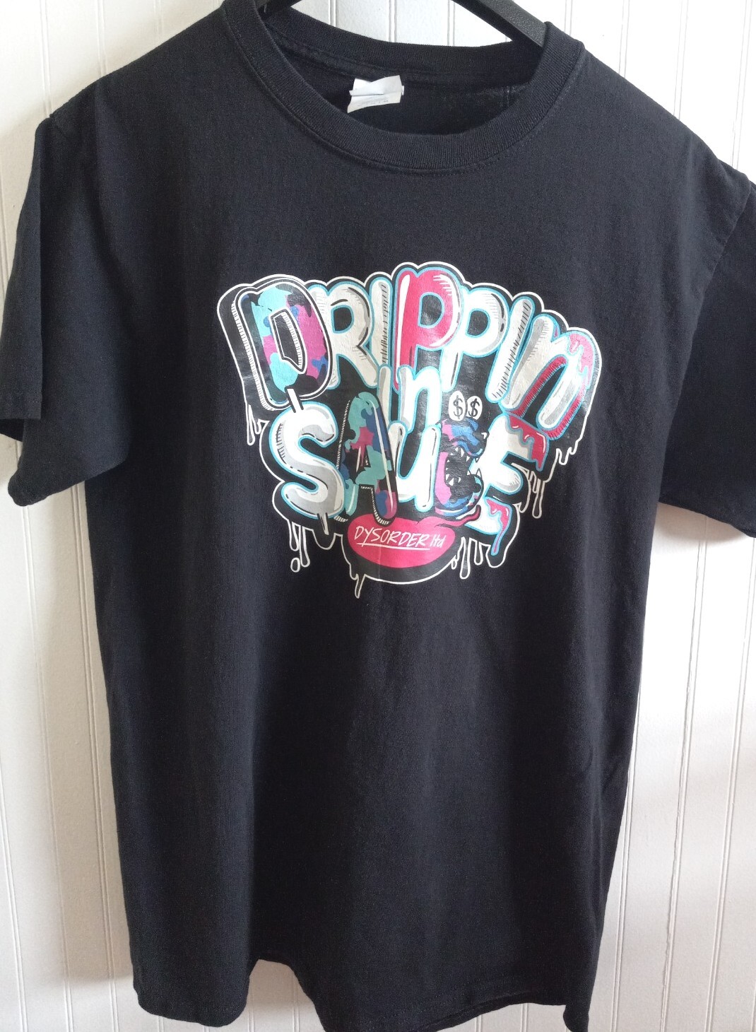 Size Medium Port & Company Core Cotton T Shirt Black Drippin in Sauce! Black gallery
