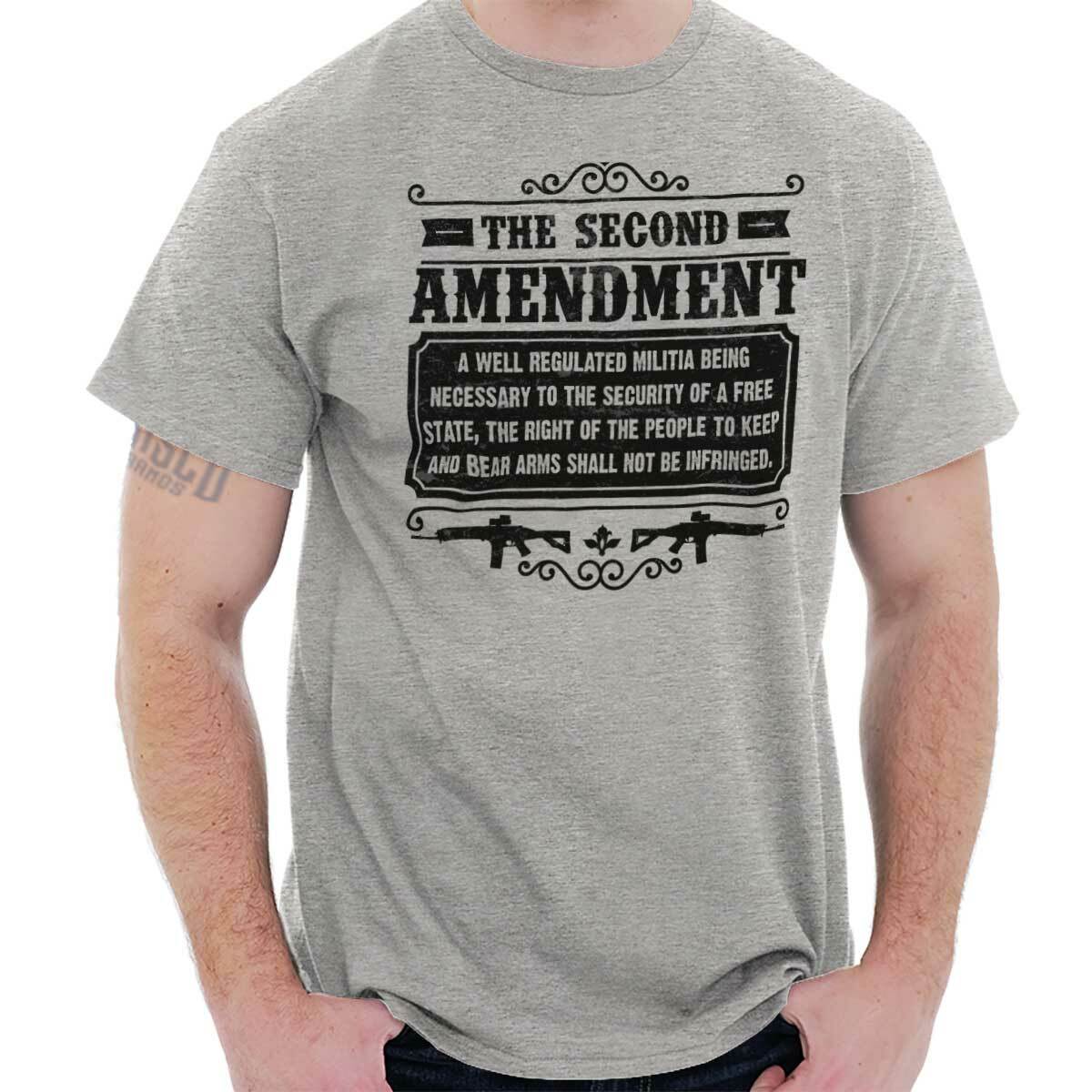 The Second Amendment Constitutional Right Womens or Mens Crewneck T Shirt Tee