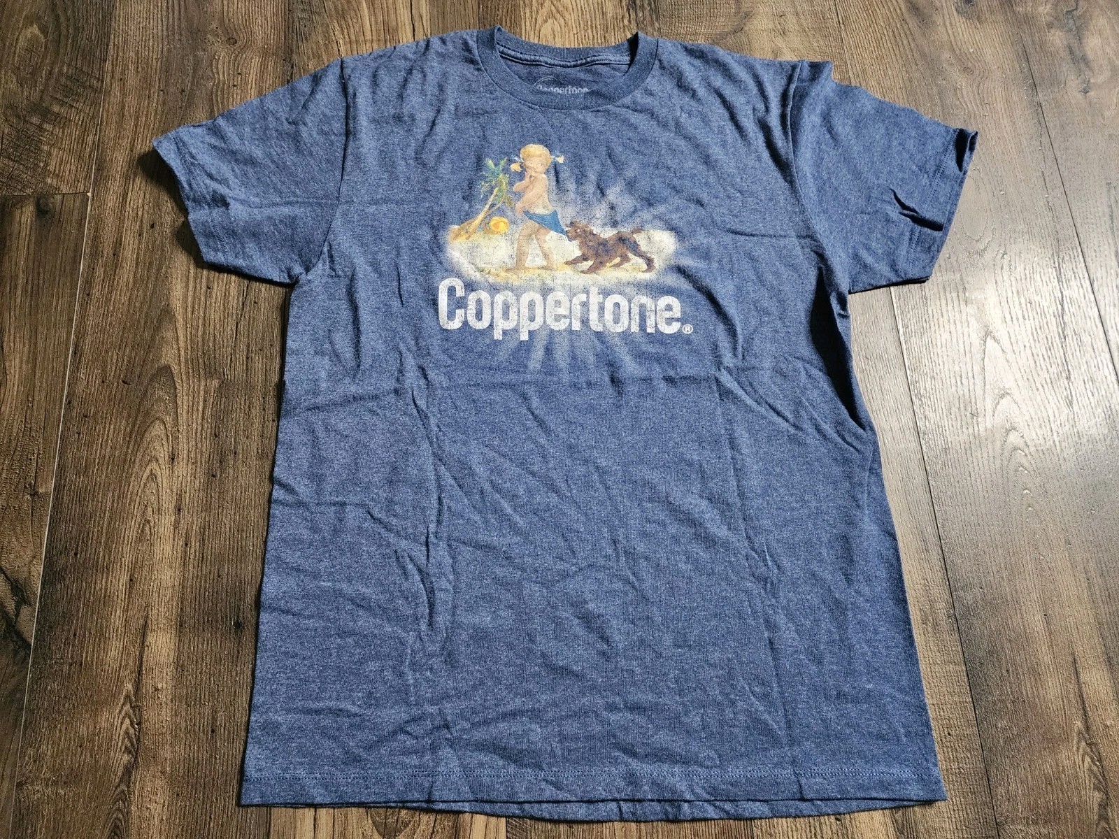 Mens L Coppertone Baby Sunscreen Logo T Shirt USA Made gallery