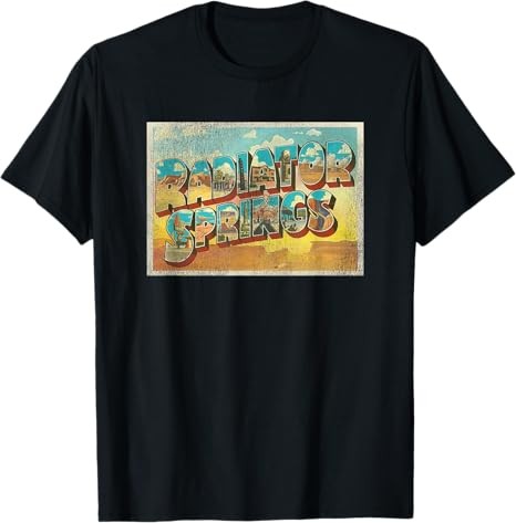 Disney Pixar Cars Radiator Springs Postcar T-Shirt Size S - 5XL Gift For Friends gallery