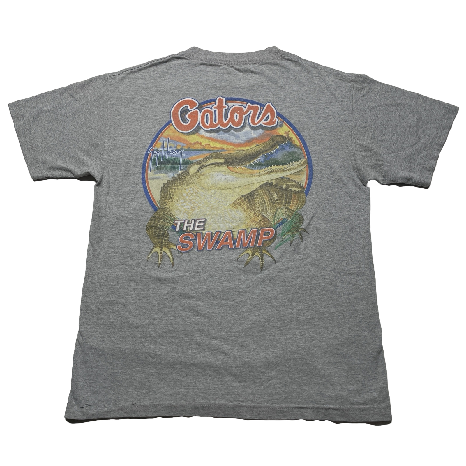 Florida Gators Guy Harvey T-Shirt Men’s Medium Gray Swamp Alligator Art College gallery