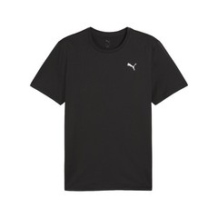 PUMA Train All Day Essentials Solid Cat Crew Neck Short Sleeve Athletic T-Shirt