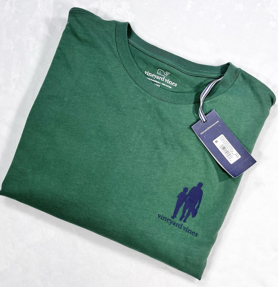 Vineyard Vines Fathers Day Catch SS T-Shirt Sz XXL Hunter Green NWT