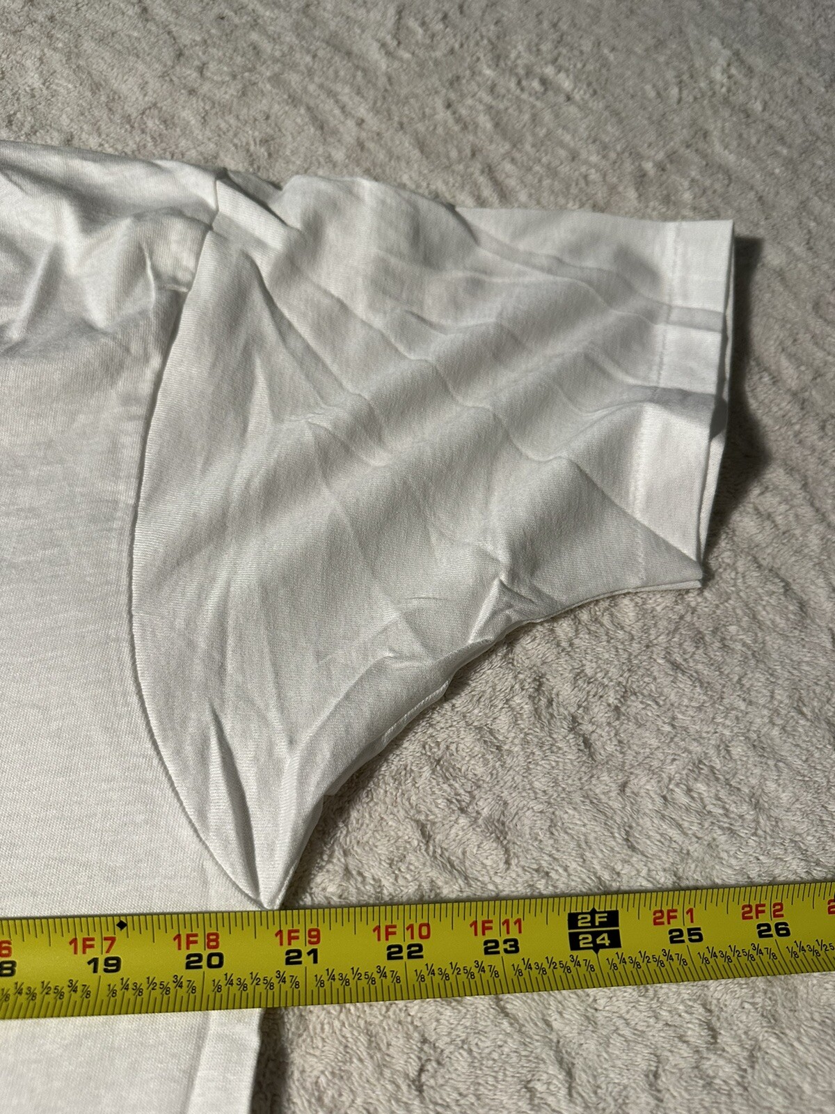 Vintage 1980s 1990s Hanes V Neck Basic Blank Single Stitch T-Shirt, L, Deadstock gallery