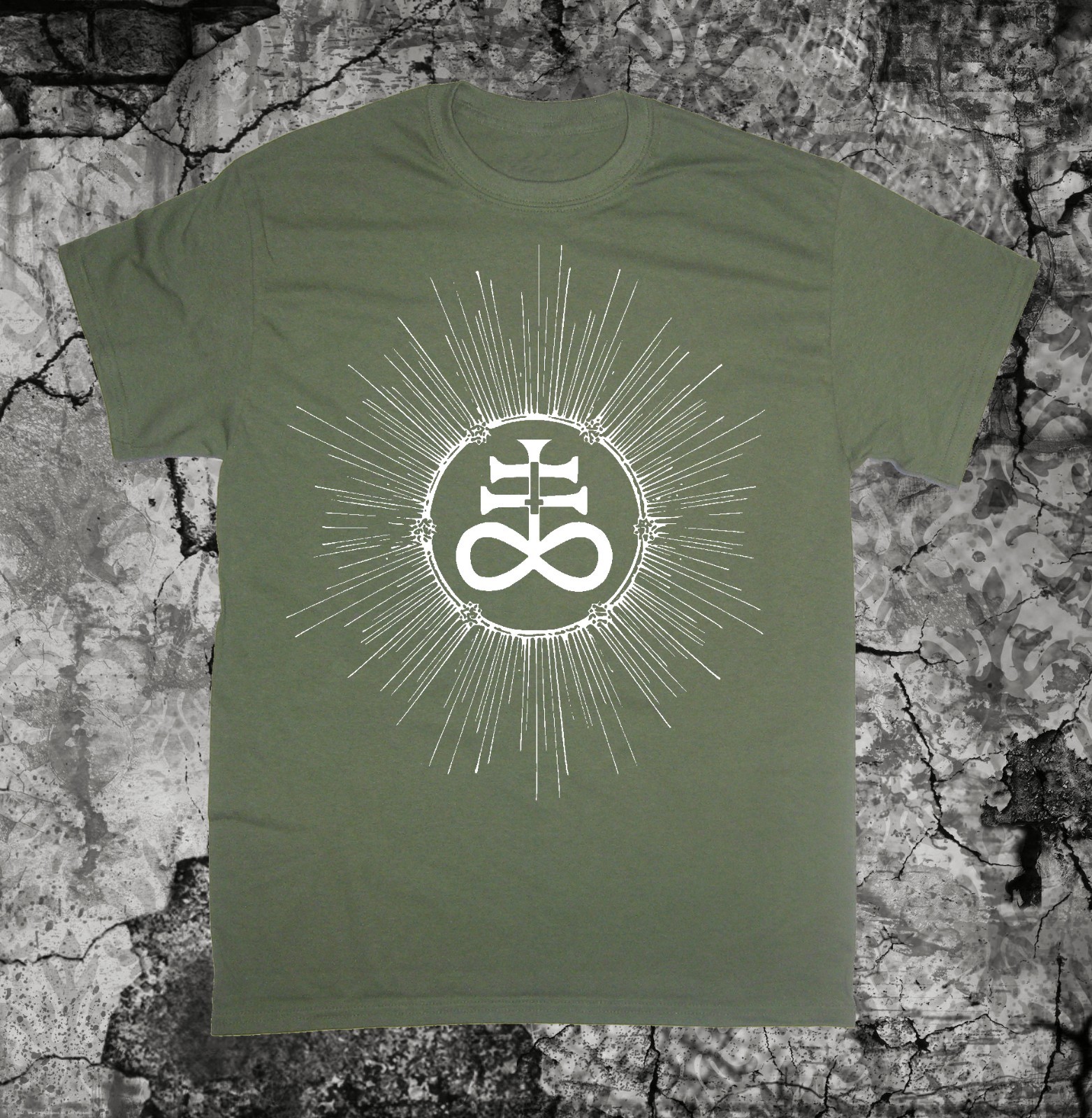Leviathan Cross T Shirt Punk Occult Gothic Baphomet Satanic Goat Skull Pentagram gallery