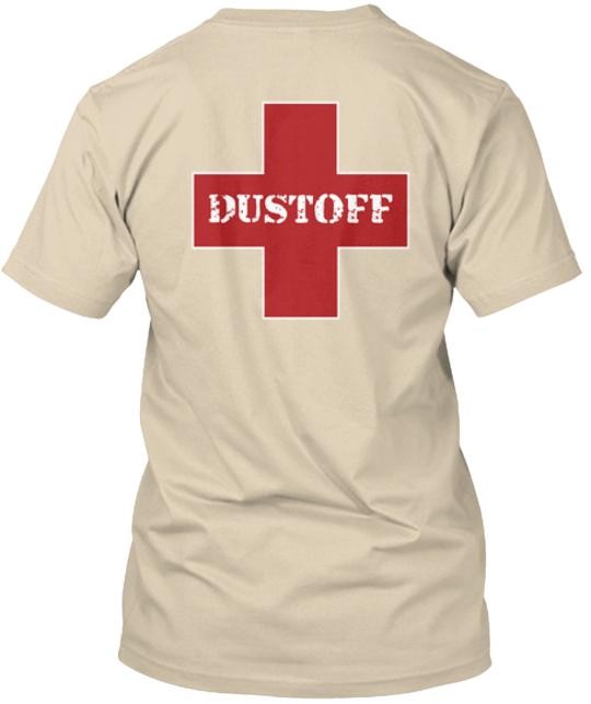 Pa Dustoff Tan T-Shirt Made in the USA Size S to 5XL