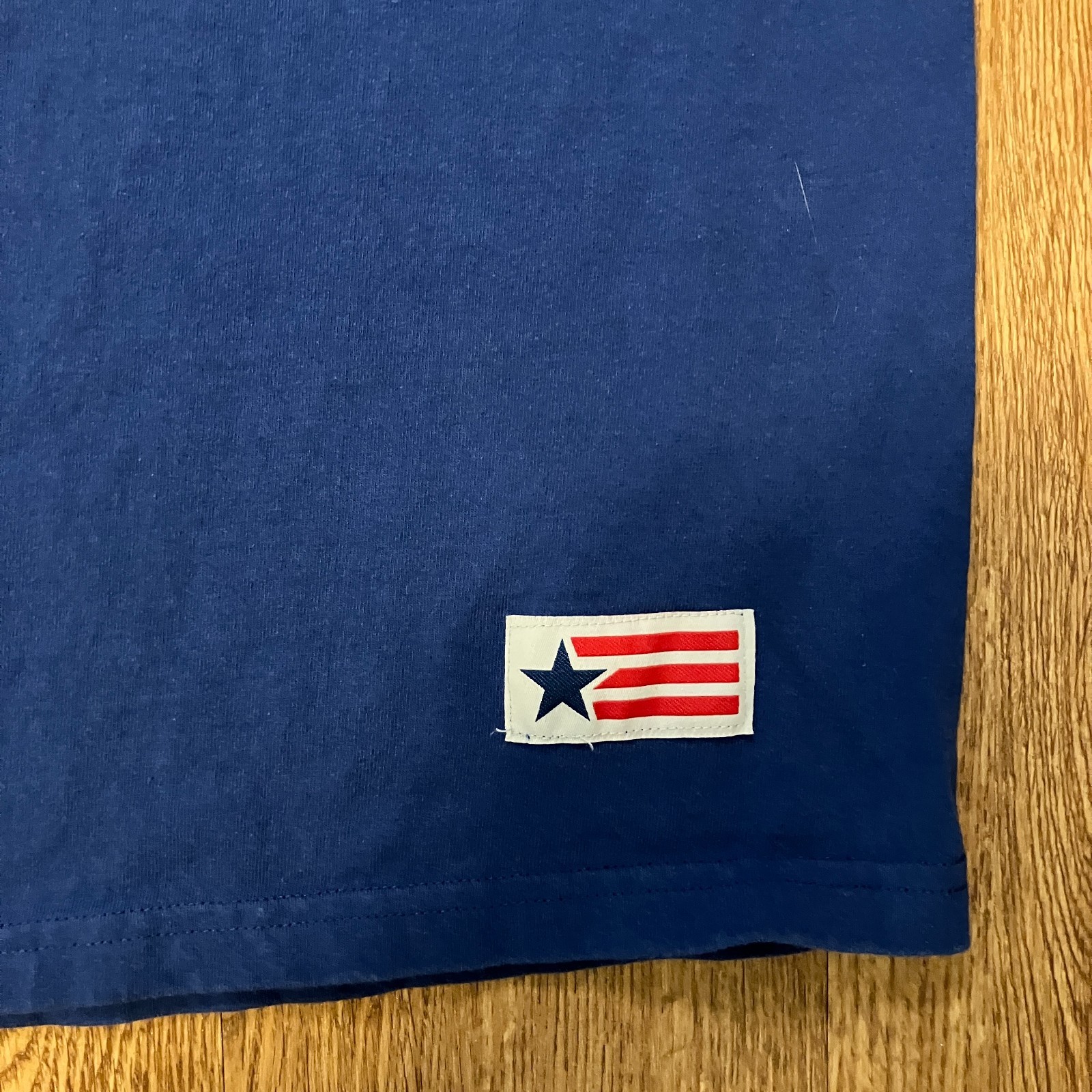 American Giant Shirt Mens XXL Blue American Made Flag Graphic Made in USA Tee gallery