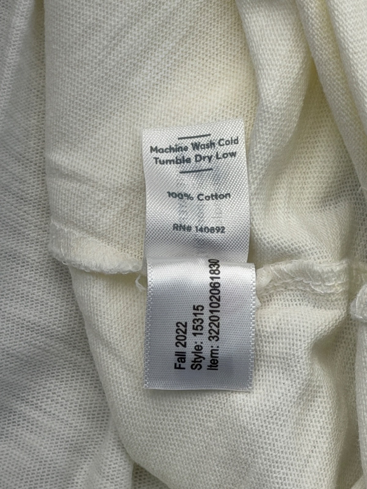 Marine Layer Long Sleeve Henley Shirt Ivory 100% Cotton Custom Dye Mens L NEW gallery