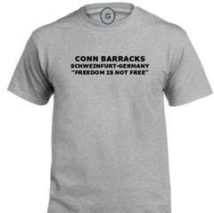 COOKE BARRACKS* GOPPINGEN-GERMANY* FREEDOM* INDIVIDUAL BASE PT SHIRT