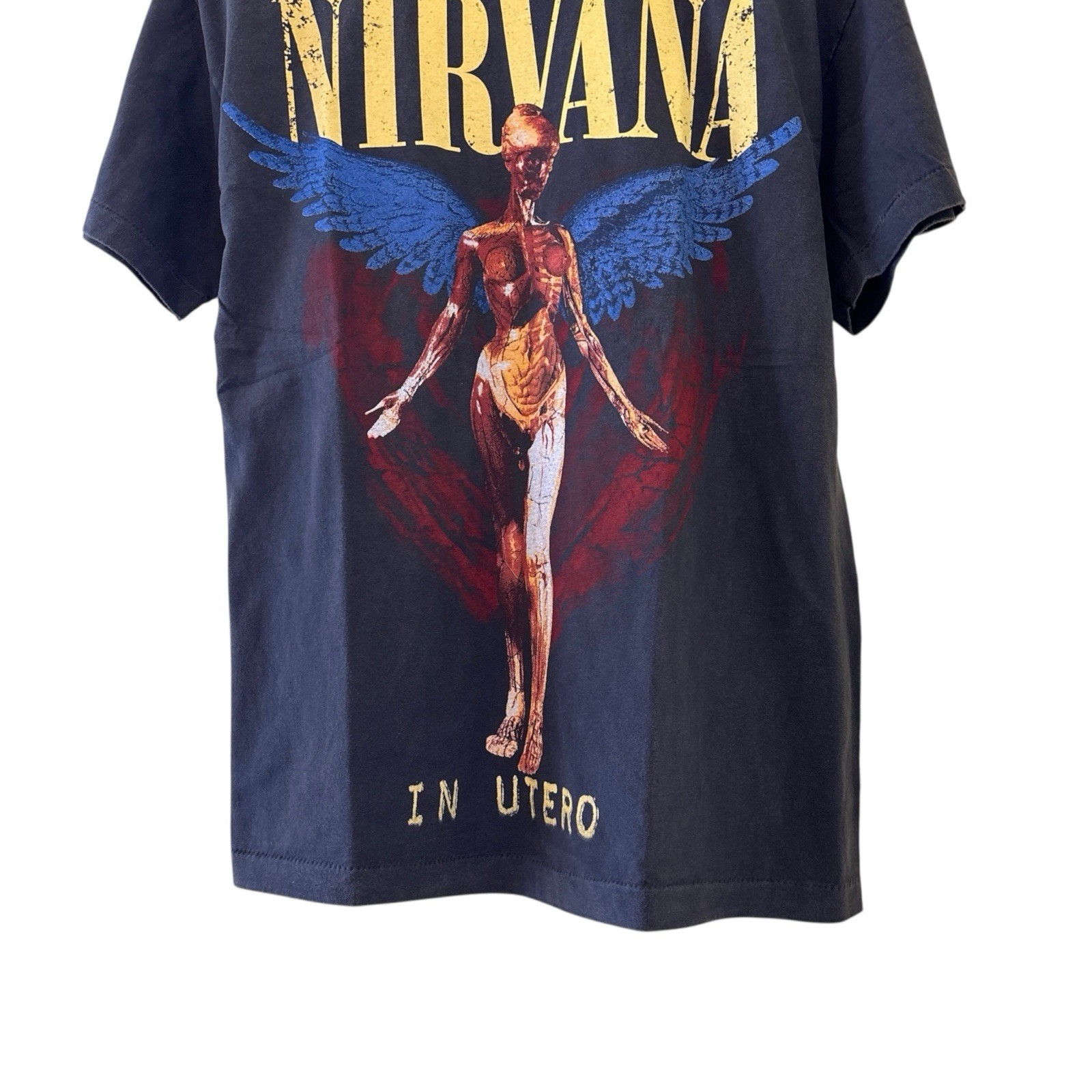Nirvana In Utero Kurt Cobain Vintage REPRINT Single Stitch Shirt Modern Size L gallery