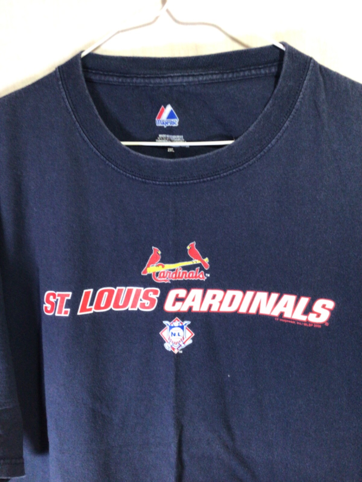 St Louis Cardinals 2008 (Majestic) MLB licensed Blue 2XL Cotton T Shirt gallery