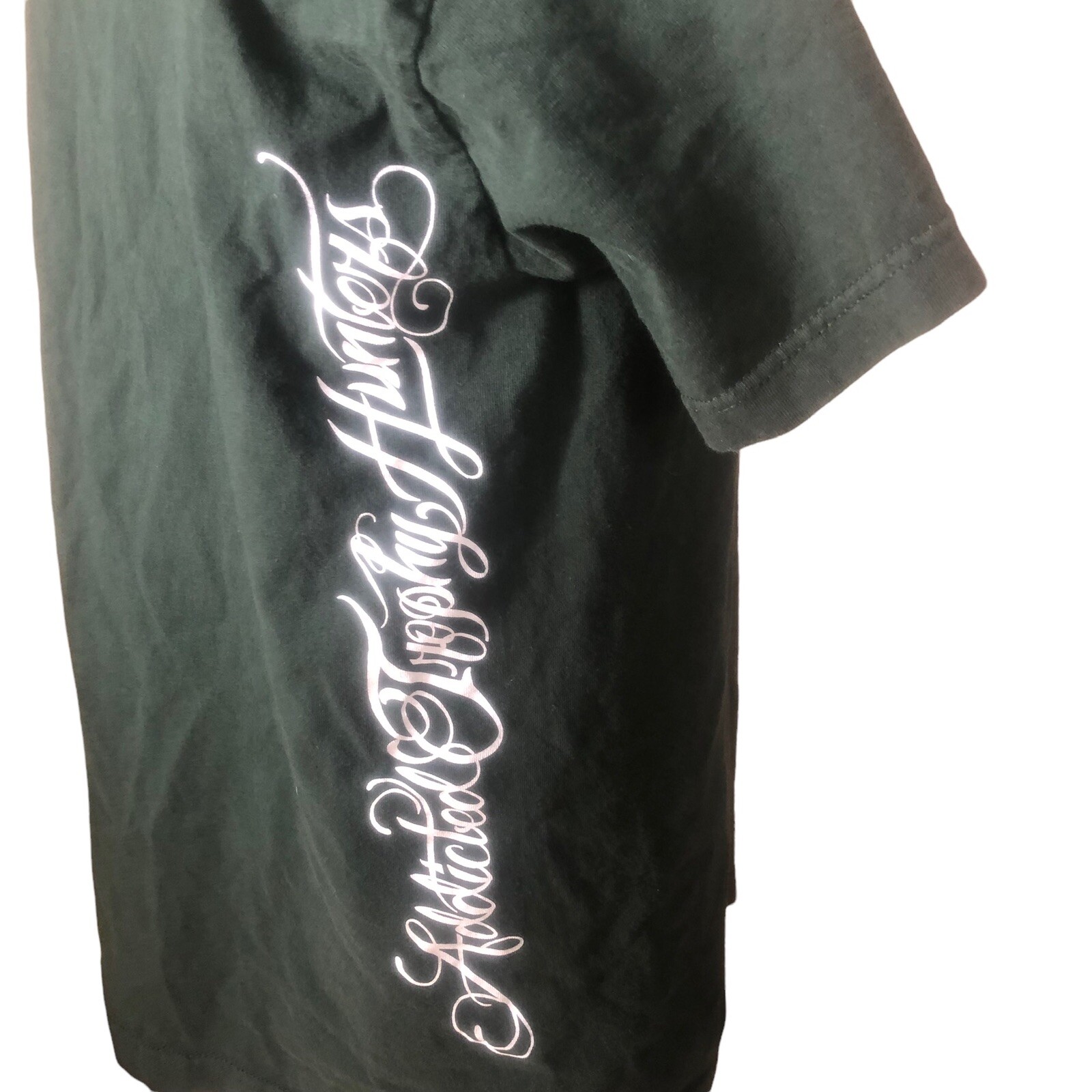 Bassaholics Bass Shirt LG Tournament Series Addicted Trophy Hunters Green TShirt gallery