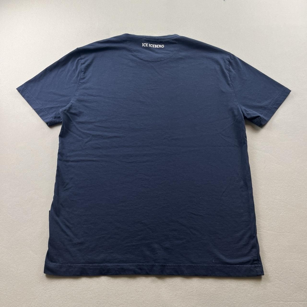 Iceberg T-Shirt Mens Medium Navy Blue Ice Italy Designer Graphic Short Sleeve gallery