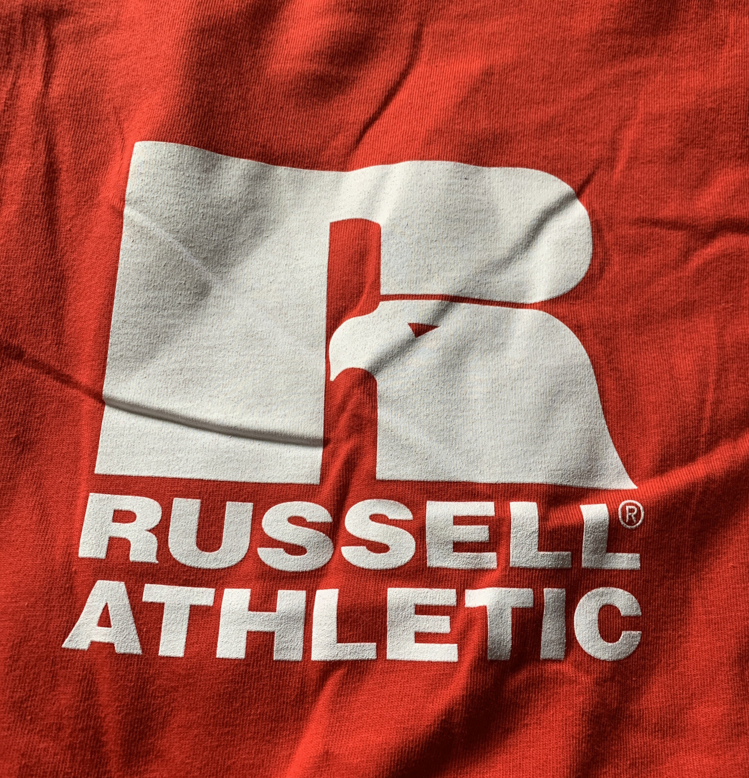 NWOT 2 Russell Athletic T Shirts Men's Size XXL 2XL Blue & Red Classic Logo A6 gallery